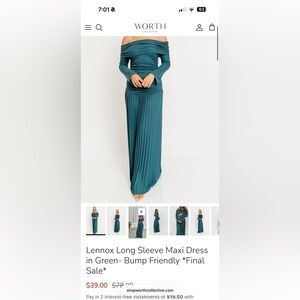 Green Maxi Dress, Lennox Worth Collective